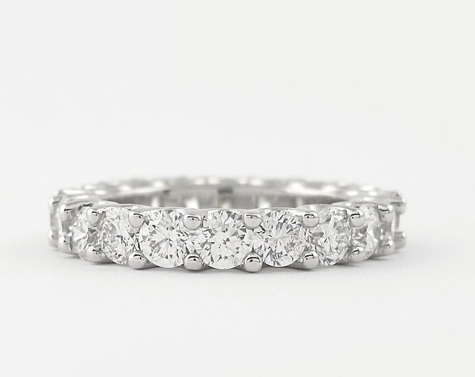 Moissanite 2.40 CT Round Cut Diamond Victorian Wedding Band