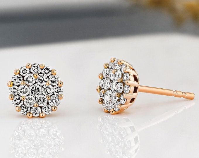 Moissanite 1.70 CT Round Cut Diamond Boho & Hippie Earring