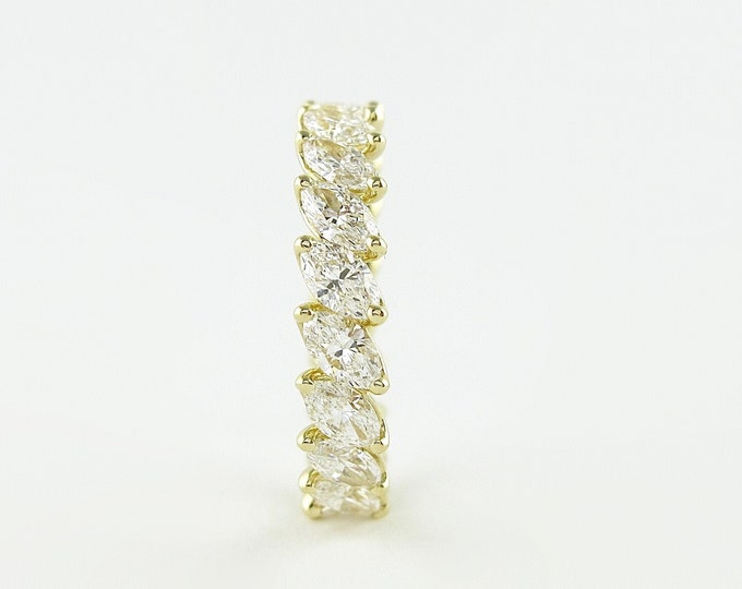 Moissanite 1.50 CT Marquise Cut Diamond Avant Garde Handmade Band