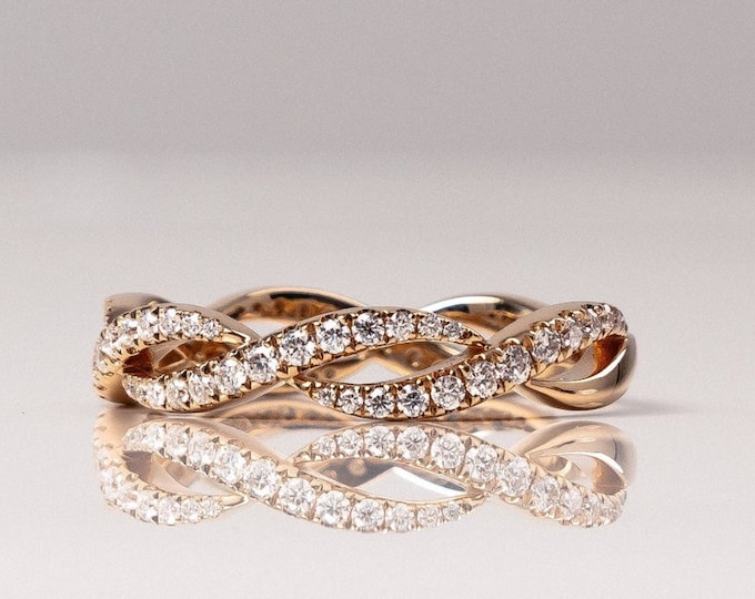 Moissanite 1.30 CT Round Cut Diamond Mid-Century Anniversary Band