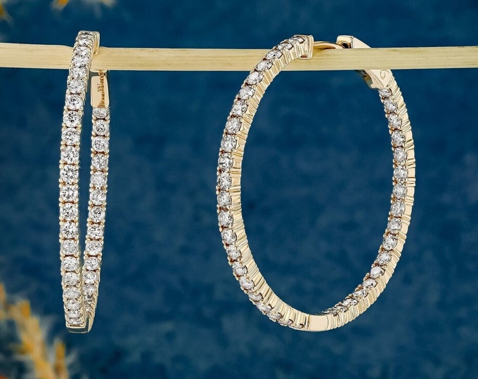 Moissanite 2.80 CT Round Cut Diamond Boho & Hippie Earring
