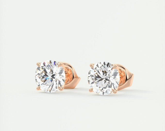 Moissanite 1.40 CT Round Cut Diamond Victorian Earring