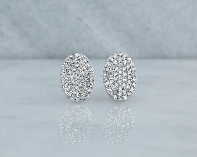 Moissanite 0.60 CT Round Cut Diamond Minimalist Earring