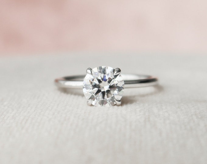 Moissanite 1.75 CT Round Cut Diamond Gothic Wedding Ring