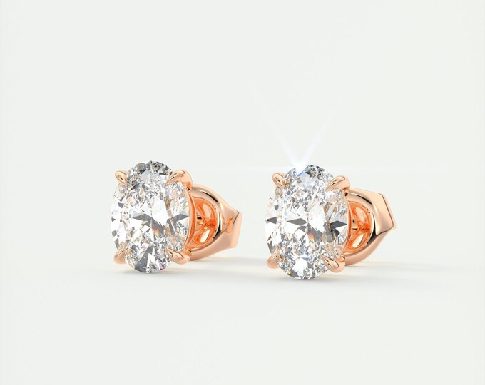 Moissanite 1.60 CT Oval Cut Diamond Art Deco Earring