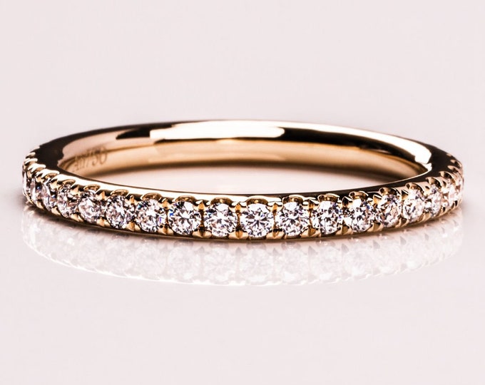 Moissanite 1.95 CT Round Cut Diamond Edwardian Anniversary Band
