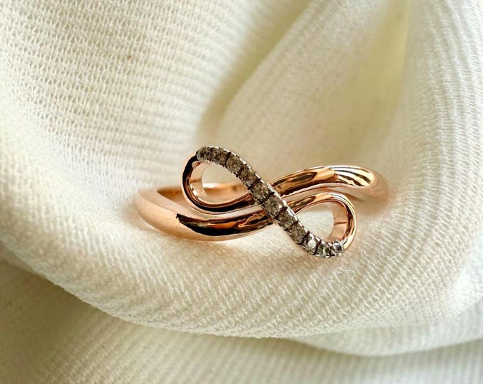 Infinity Engagement Ring, Unique Engagement Ring, The Original, 0.80 CT Moissanite Diamond, Unique Wedding Band, Love Knot Diamond Ring