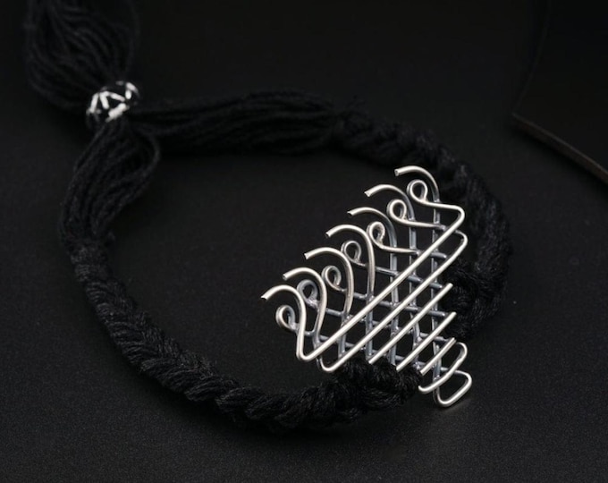 Handmade Silver Saraswati Yantra Bracelet | Silver Bracelet For You | A Special Blessed Gif | Minimalist Bracelet For Everyday Wear