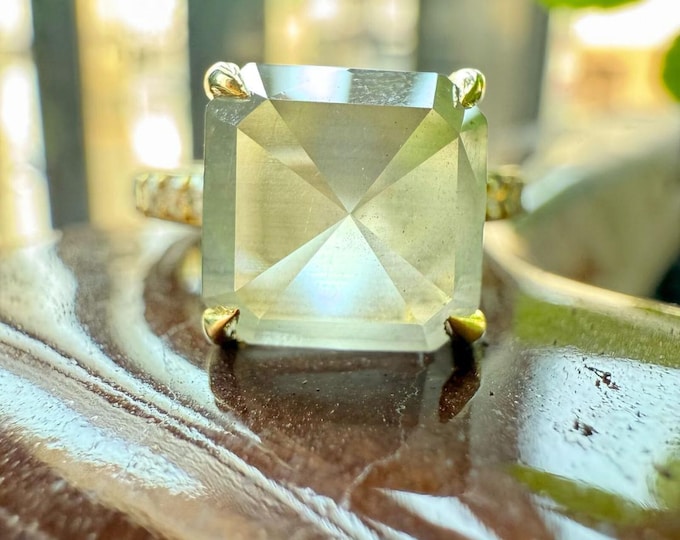 Side Stone Emerald Cut Diamond Engagement Ring, Side Trapezoid Diamond, IGI Certified Diamond Wedding Ring, Propose Ring, Anniversary Ring