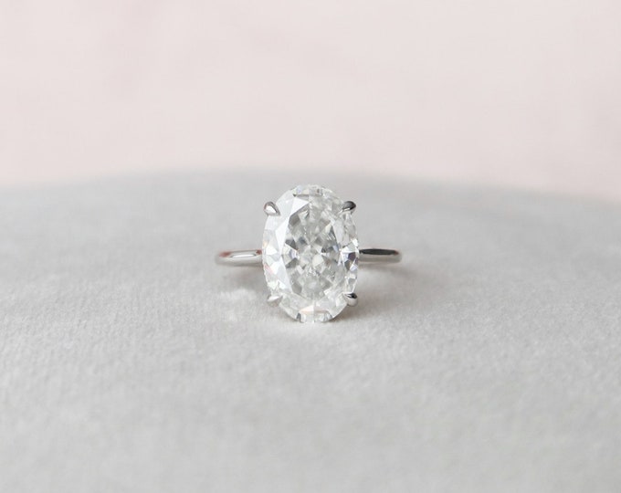 Moissanite 1.94 CT Oval Cut Diamond Edwardian Wedding Ring
