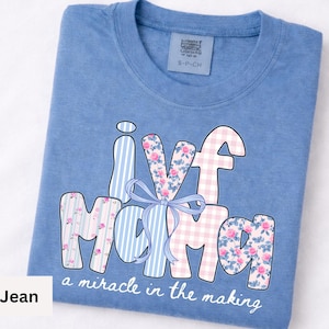 Ivf Shirt, Floral Ivf Mom T-shirt, Ivf Gifts For Women, Transfer Day Shirt, Mama In The Making, Trying To Conceive Gift, Mothers Day Gift