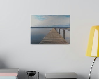 Long Jetty Central Coast - Matte Canvas, Stretched, 0.75" (Wall Art Hanging, Local Photography, Original Photo Print Canvas)