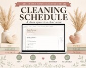 Cleaning Schedule | Home Cleaning Planner | Daily Weekly Monthly Yearly | Cleaning Checklist | House Cleaning Tracker | Cleaning Routine