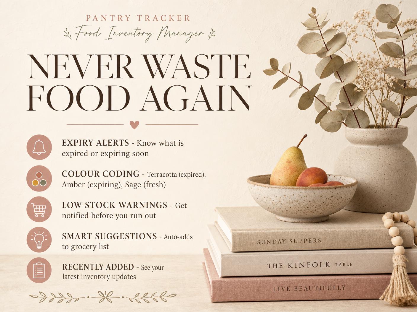 Pantry and Food Inventory Tracker, Digital Pantry Organizer, Food ...