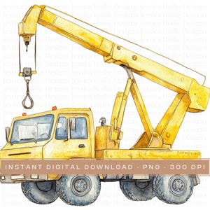 Acquerello Digger costruzione png, veicoli da costruzione png, clipart, acquerello, autocarro con cassone ribaltabile png, veicoli png, clipart bambino, camion png