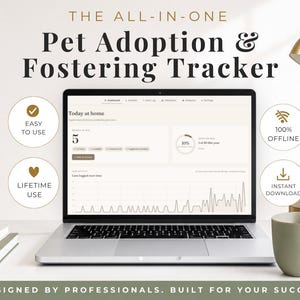 Pet Adoption & Fostering Tracker | Animal Rescue Dashboard | Foster Pet Tracker | Adoption Management Planner | Rescue Organisation Tracker