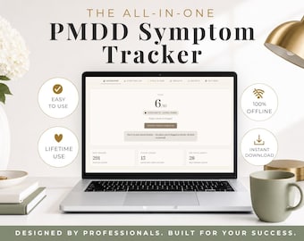 PMDD Tracker | Symptom Tracker | Cycle Tracking Dashboard | Hormone Health Journal | PMDD Journal