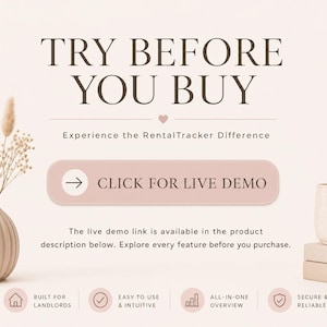 Peut inclure: Image promotionnelle avec le texte "TRY BEFORE YOU BUY" et "CLICK FOR LIVE DEMO". L'image pr&eacute;sente un vase avec des fleurs s&eacute;ch&eacute;es, une tasse et des ic&ocirc;nes repr&eacute;sentant des fonctionnalit&eacute;s. La palette de couleurs globale est rose p&acirc;le et beige.