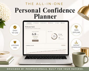 Confidence Planner | Self Confidence Tracker | Personal Growth Journal | Confidence Building Workbook | Mindset & Goal Planner