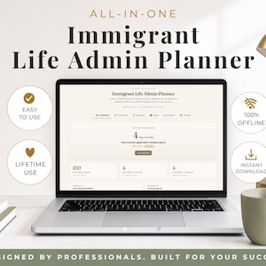 Immigrant Planner | Relocation Planner | Visa Planner | Moving Abroad Planner | Life Admin Planner | Digital Planner