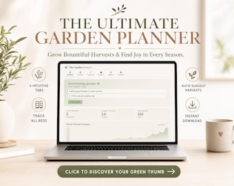 The Ultimate Garden Planner | Digital Garden Journal | Plant Log & Harvest Tracker | Gardening Planner | Garden Organiser