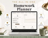 Homework Planner | Assignment Tracker & Student Dashboard | Study Planner | Homework Organizer | GPA Grade Tracker