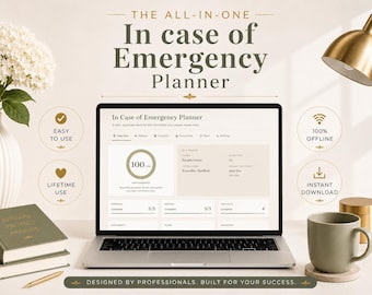 In Case Of Emergency Planner | Emergency Binder Digital Planner | ICE Information Organizer | Medical & Emergency Preparedness Binder