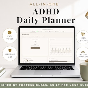ADHD Daily Planner | ADHD Planner | Daily Productivity Planner | Executive Function Planner | Neurodivergent Planner | Task Tracker