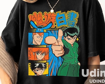 Yuyu Hakusho Anime Shirt, Anime Graphic Tee, Yuyu Hakusho Manga Tshirt, Yusuke Urameshi Shirt, Vintage Anime Manga Shirt, Gift for Otaku