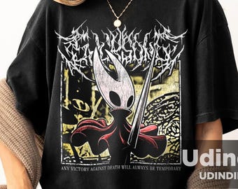 Hollow Knight Silksong Death Metal Shirt, Hollow Knight : Silksong Band Style Graphic Tee, Hollow Knight Silksong Shirt, Video Game Shirt ID