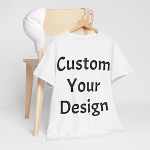 Customizable Unisex Heavy Cotton Tee - Personalized Gift, Graphic Tee, Unique Design, Everyday Wear, Casual Style