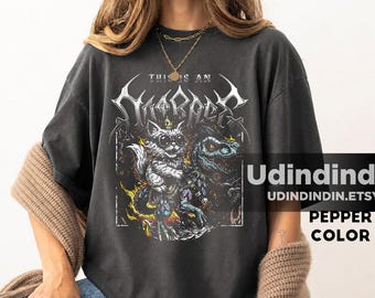 Esta é uma camiseta estilo Death Metal para Dungeon Crawler com tema de indignação | Camiseta divertida para jogos de RPG (LitRPG)