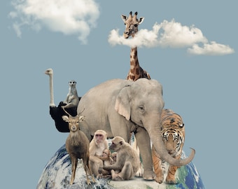 Surreal art, whimsical art digital download.