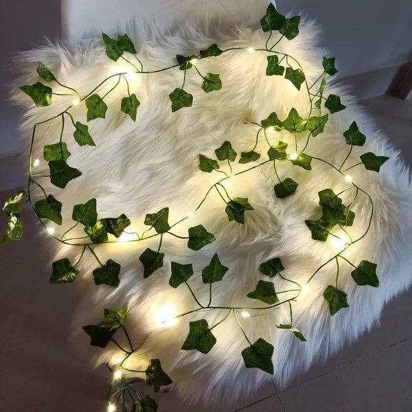 Handmade Beautiful Battery Operated Ivy Garland LED lights | Ivy Lights | Hanging Garland | Home Decor