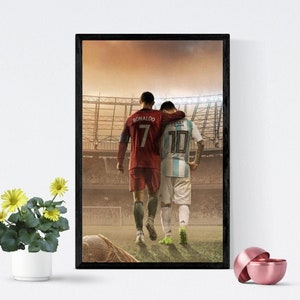 Lionel Messi And Ronaldo 2020 Football Sport Picture Poster Wall Art Print  A4 : : Home & Kitchen