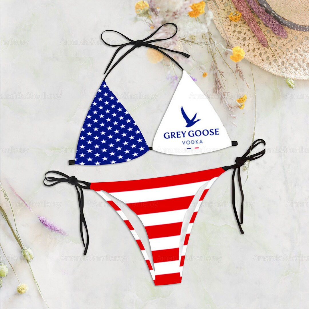 Grey Goose Bikini Set Grey Goose Bikini Top Vodka Bathing Etsy