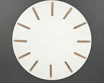 12 marcas/hendiduras numéricas de madera de nogal, 5 cm, 4 cm, 3 cm, líneas discontinuas, números para relojes de pared, esferas de reloj, decoración, letras, manualidades, relojes DIY