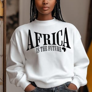 Druckbares Design Afrika Zukunft | Digitale Sublimation PNG | Afrikanische Kunst | Schwarzer Geschichtsmonat | Inspirierende Kunst | Motivierendes Zitat