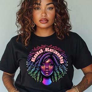 Reine Noire PNG Design Sublimation | Melanine Poppin SVG | Femme Afro-Américaine PNG | Beauté Afro | Fierté Noire | Téléchargement Numérique