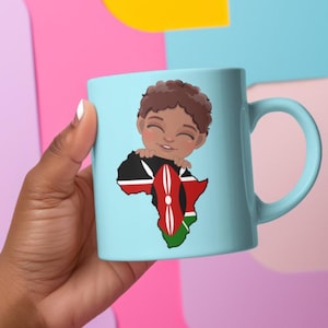 Drapeau Kenya PNG SVG, Bébé Africain, Couleurs Originales, Carte Afrique, Enfant Mignon Sublimation, Fichiers Découpe Cricut Silhouette,