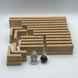 3D-Printed Wood Color Walls for Gloomhaven & Frosthaven: Authentic Detailing, Flexible 10 or 20 Walls Bundles, Premium Quality