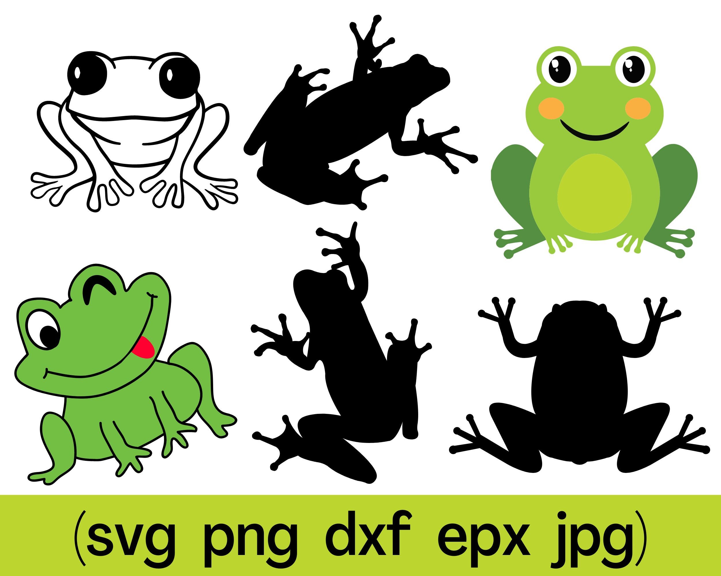 Frog Svg, Frog Clipart, Frog Png, Svg Files for Cricut, Instant