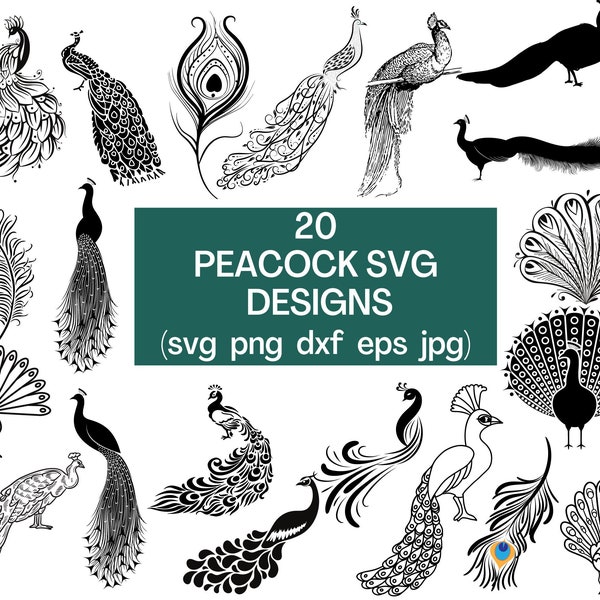 Peacock Svg, Peacock Stencil, Peacock Png, Peacock Decal, Peacock Art, Peacock Feather Svg, Svg Files For Cricut, Love Svg, Trendy Svg