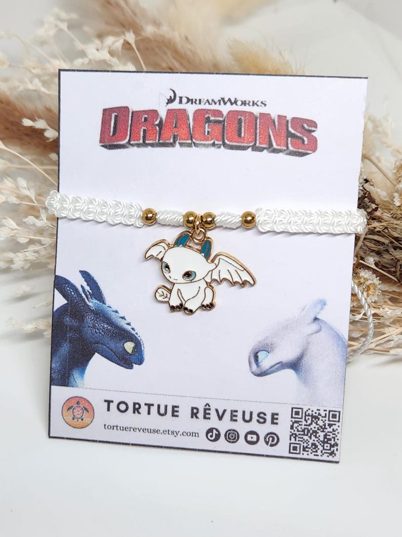 Macrame Toothless Dragon Bracelets | Toothless and Light Fury | Handmade | Black and ...