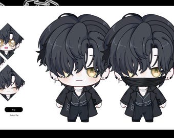 Vtuber Male CHIBI model live2d (Ready to use, Premade)