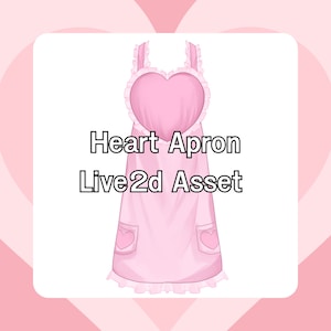 Vtuber outfit Asset : Heart Apron (PNG+Rig)