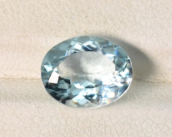 Aquamarine Oval Step Cut Stone Loose Gemstone Excellent Cut 5X3 mm To 10X8 mm Calibrated Lab Aquamarine loose Gemstone For Jewelry