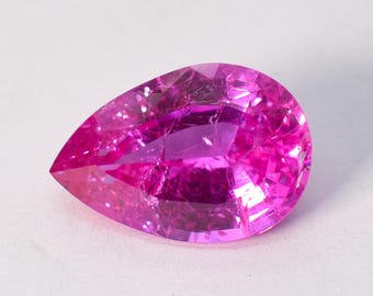 Lab Grown Pink Sapphire With Inclusion Loose Pear Shape Gem Stone for Jewelry Making 24X15 mm 26.10 cts