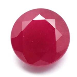 Lab Ruby Opaque Round Diamond Cut 3 mm To 12 mm Calibrated Lab Ruby Corundum Faceted Loose Gemstones For Jewelry Makings