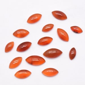 Natural Carnelian Marquise Cabochon 8X4 mm 10X5 mm 14X7 mm 12X6 mm Calibrated Cabochon Flat Back Loose Gemstones For Jewelry Makings